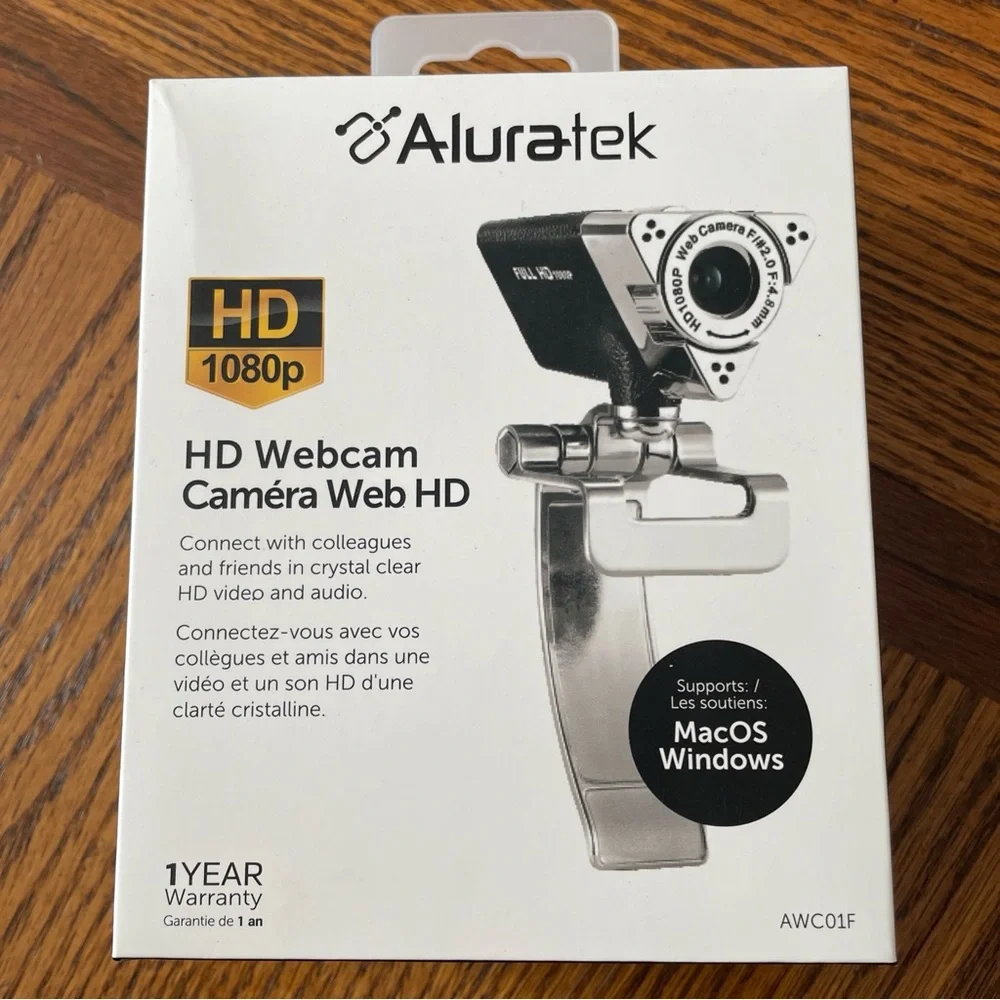 Aluratek HD 1080p Webcam Camera Web NIB